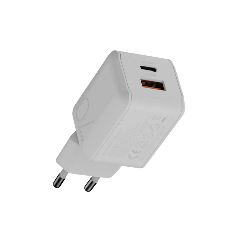 NextGen 70W Laptop Snellader - 2 poorten (USB-C PD + USB-A) - Dusk White