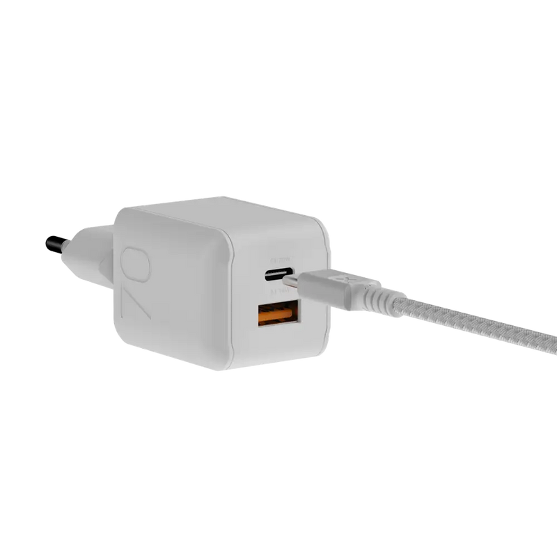 NextGen 70W Laptop Snellader - 2 poorten (USB-C PD + USB-A) - Dusk White