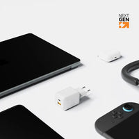 NextGen 70W Laptop Snellader - 2 poorten (USB-C PD + USB-A) - Dusk White