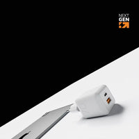 NextGen 70W Laptop Snellader - 2 poorten (USB-C PD + USB-A) - Dusk White
