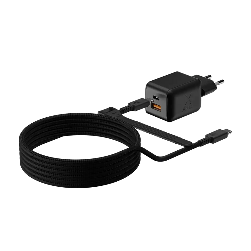 NextGen 70W Laptop Snellader - 2 poorten (USB-C PD + USB-A) - Midnight Black