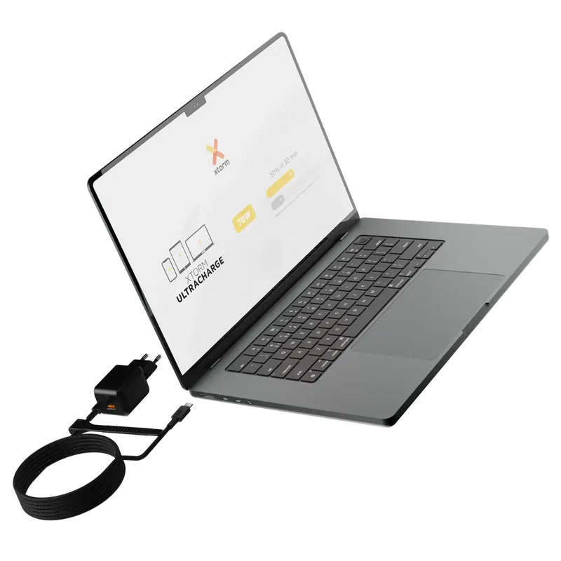 NextGen 70W Laptop Snellader - 2 poorten (USB-C PD + USB-A) - Midnight Black