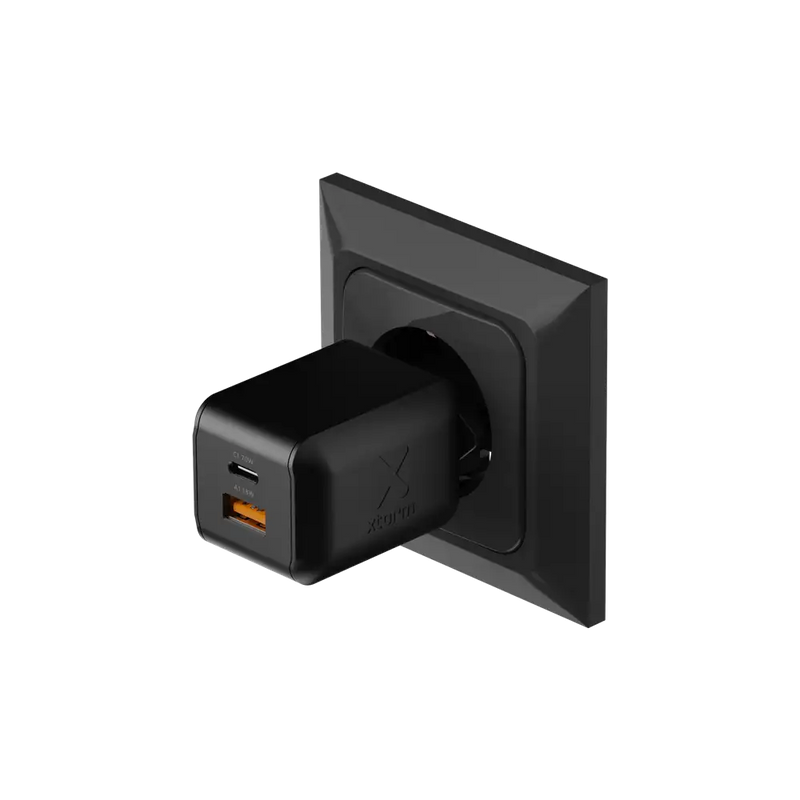 NextGen 70W Laptop Snellader - 2 poorten (USB-C PD + USB-A) - Midnight Black