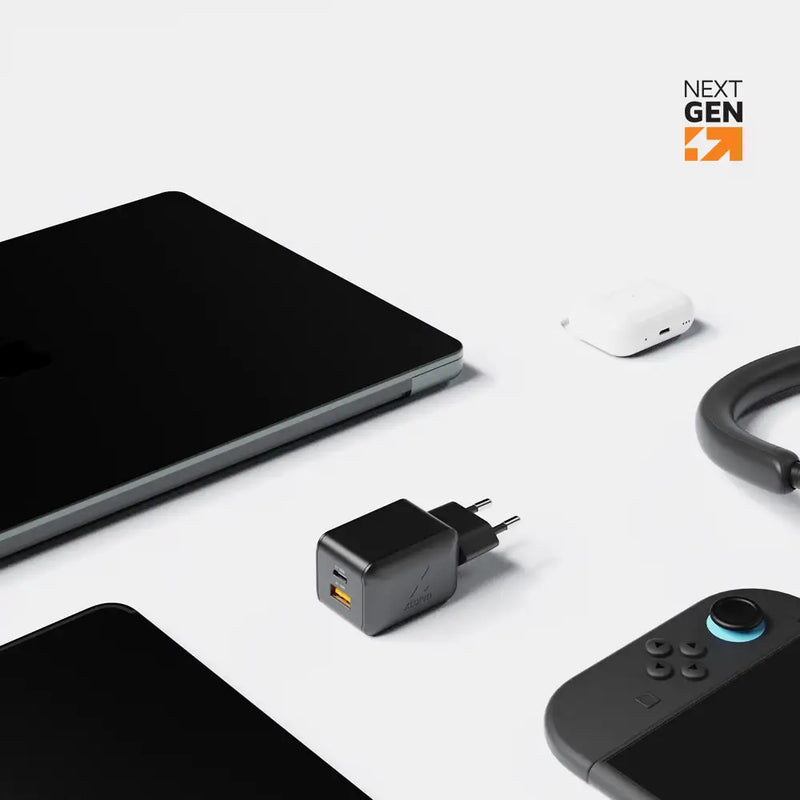 NextGen 70W Laptop Snellader - 2 poorten (USB-C PD + USB-A) - Midnight Black
