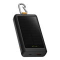 Go2 Powerbank 20W - 10.000 mAh met Solar en Lamp - Charcoal Black