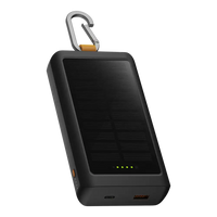 Go2 Powerbank 20W - 10.000 mAh met Solar en Lamp - Charcoal Black