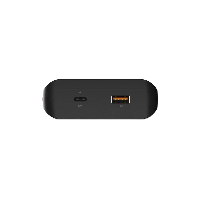 Go2 Powerbank 20W - 10.000 mAh met Solar en Lamp - Charcoal Black