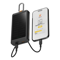 Go2 Powerbank 20W - 10.000 mAh met Solar en Lamp - Charcoal Black