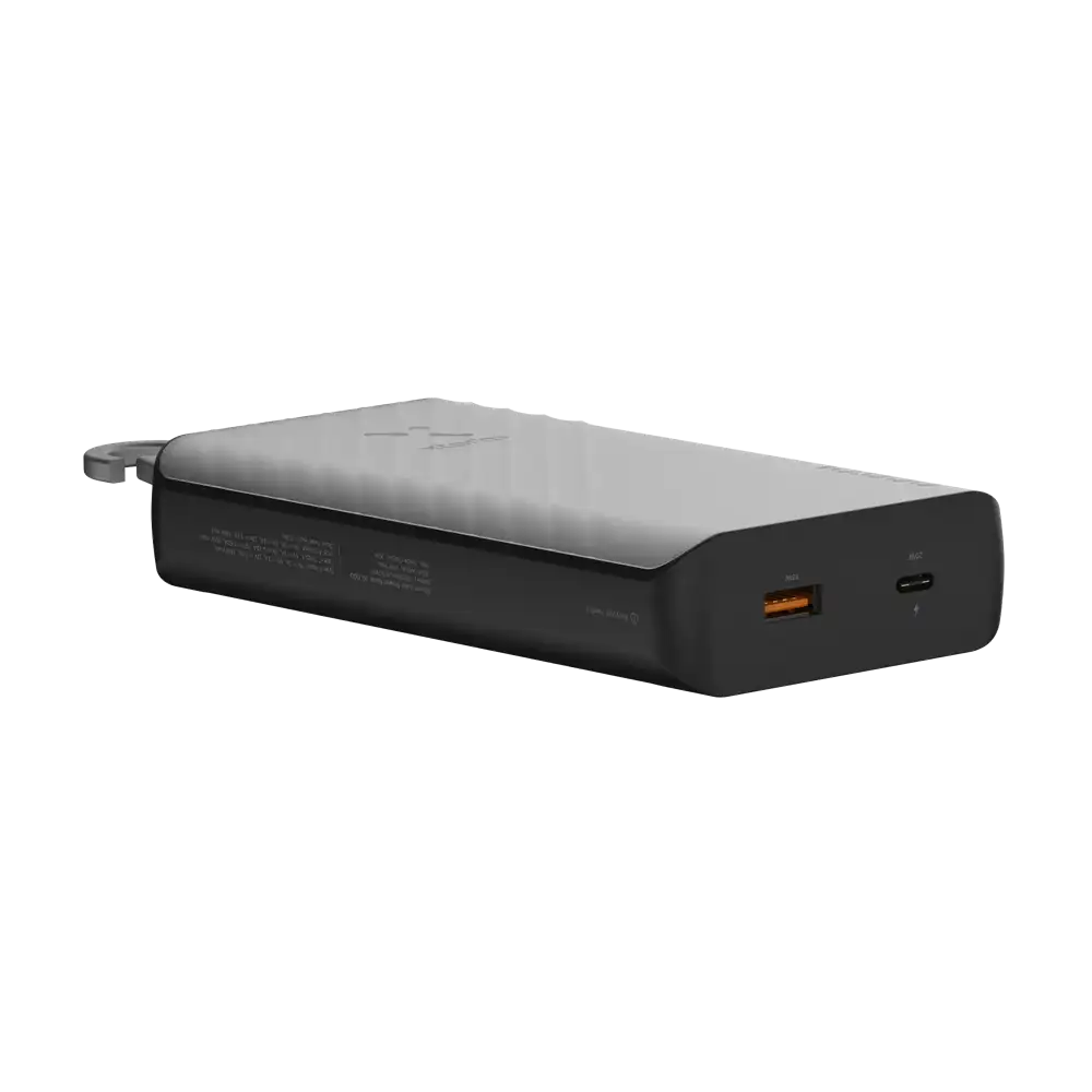 Go2 Powerbank 20W - 10.000 mAh met Solar en Lamp - Charcoal Black - Xtorm NL