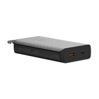 Go2 Powerbank 20W - 10.000 mAh met Solar en Lamp - Charcoal Black