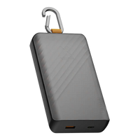 Go2 Powerbank 20W - 10.000 mAh met Solar en Lamp - Charcoal Black