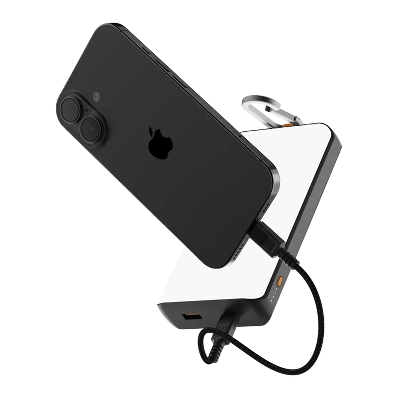 Go2 Powerbank 20W - 10.000 mAh met Solar en Lamp - Charcoal Black