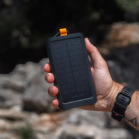 Go2 Powerbank 20W - 10.000 mAh met Solar en Lamp - Charcoal Black