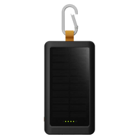 Go2 Powerbank 20W - 10.000 mAh met Solar en Lamp - Charcoal Black