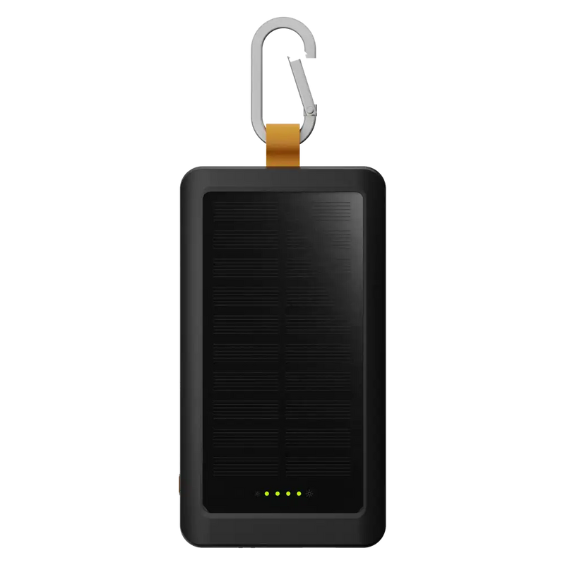 Go2 Powerbank 20W - 10.000 mAh met Solar en Lamp - Charcoal Black
