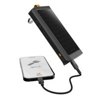 Go2 Powerbank 20W - 10.000 mAh met Solar en Lamp - Charcoal Black