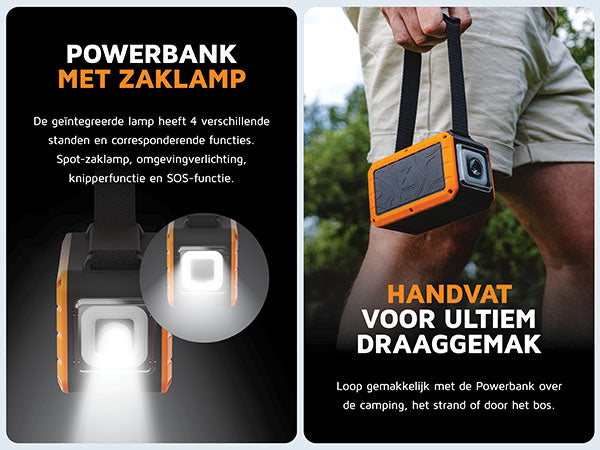 Rugged Zaklamp Powerbank 100W - 40.000 mAh 9/16