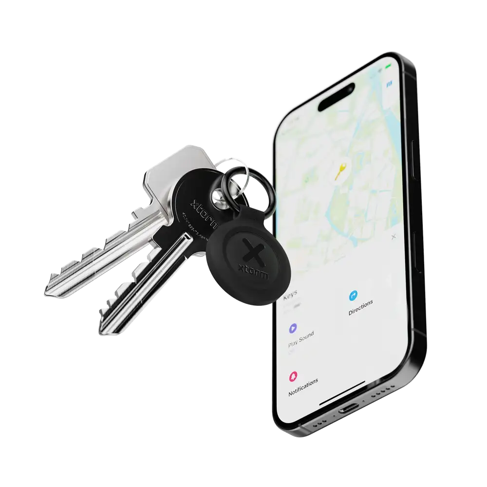 Xtorm TravelTag for iPhone (iOS) - Water-resistant - Charcoal Black