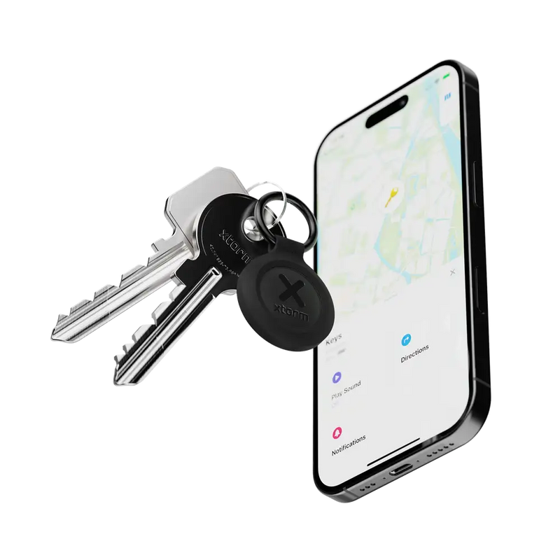 Xtorm TravelTag for iPhone (iOS) - Water-resistant - Charcoal Black