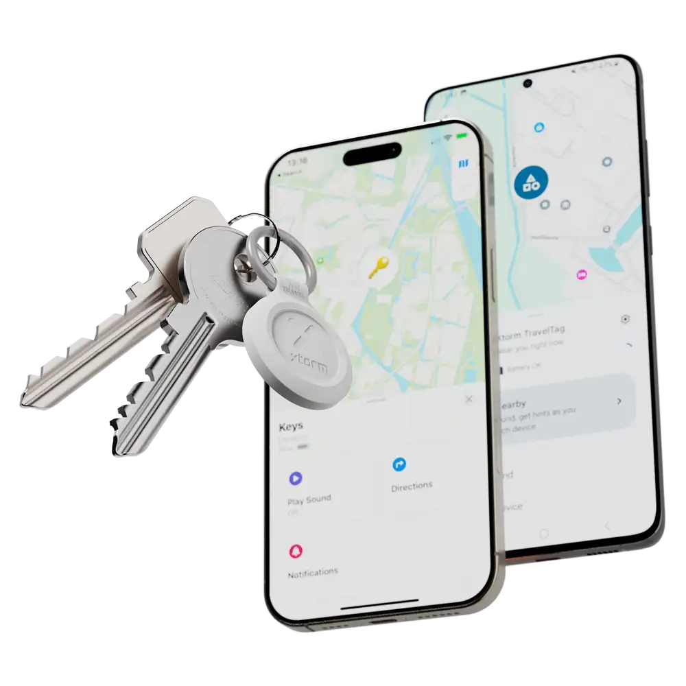Xtorm TravelTag for Android & iPhone - Water-resistant - 3-Pack - Ash White