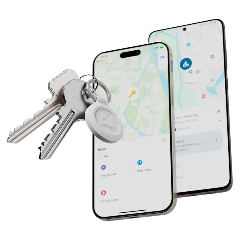 Xtorm TravelTag for Android & iPhone - Water-resistant - 3-Pack - Ash White