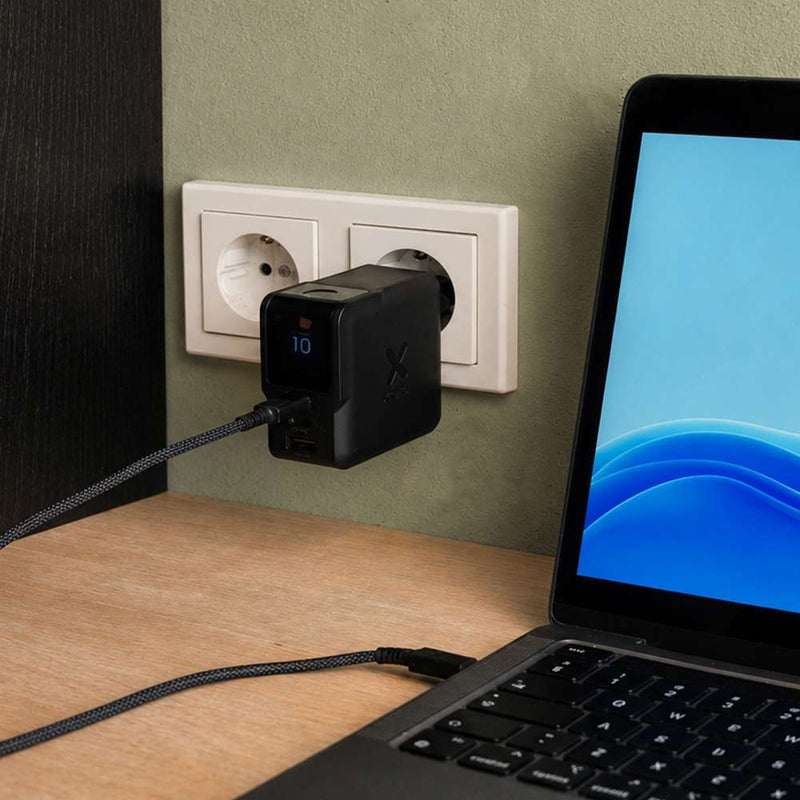 NextGen 140W Laptop Snellader - 3 poorten (2x USB-C PD + USB-A) - Midnight Black