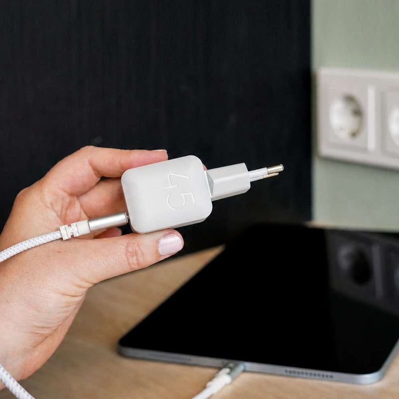 NextGen 45W Snellader - 2 poorten (USB-C PD + USB-A) - Dusk White