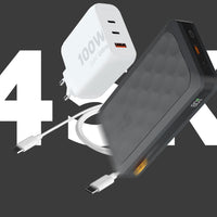 Thumbnail for FS5 Midnight Black 45.000 67W + Snellader 100W + USB-C PD kabel 100W Bundel - Xtorm NL