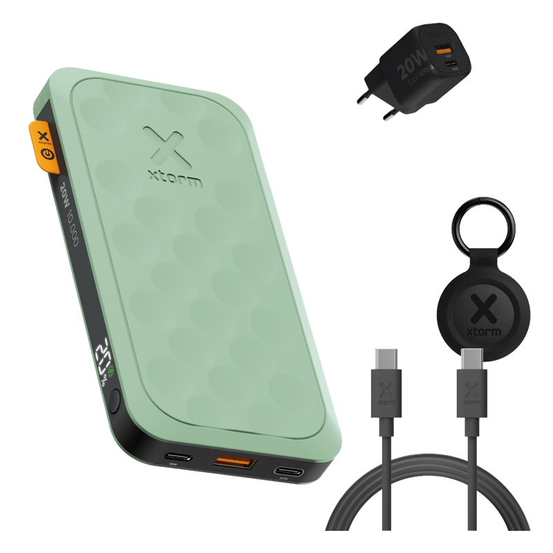 FS5 Reis Bundel - 10.000 mAh - Sage Green - Xtorm NL