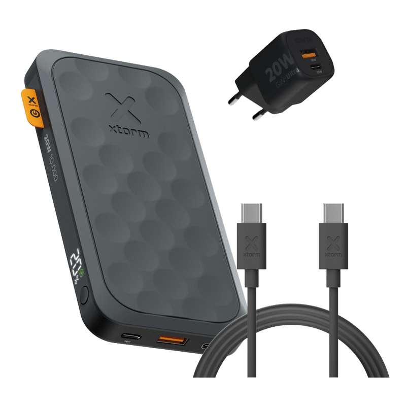 FS5 Snellaad Bundel - 10.000 mAh - Midnight Black - Xtorm NL