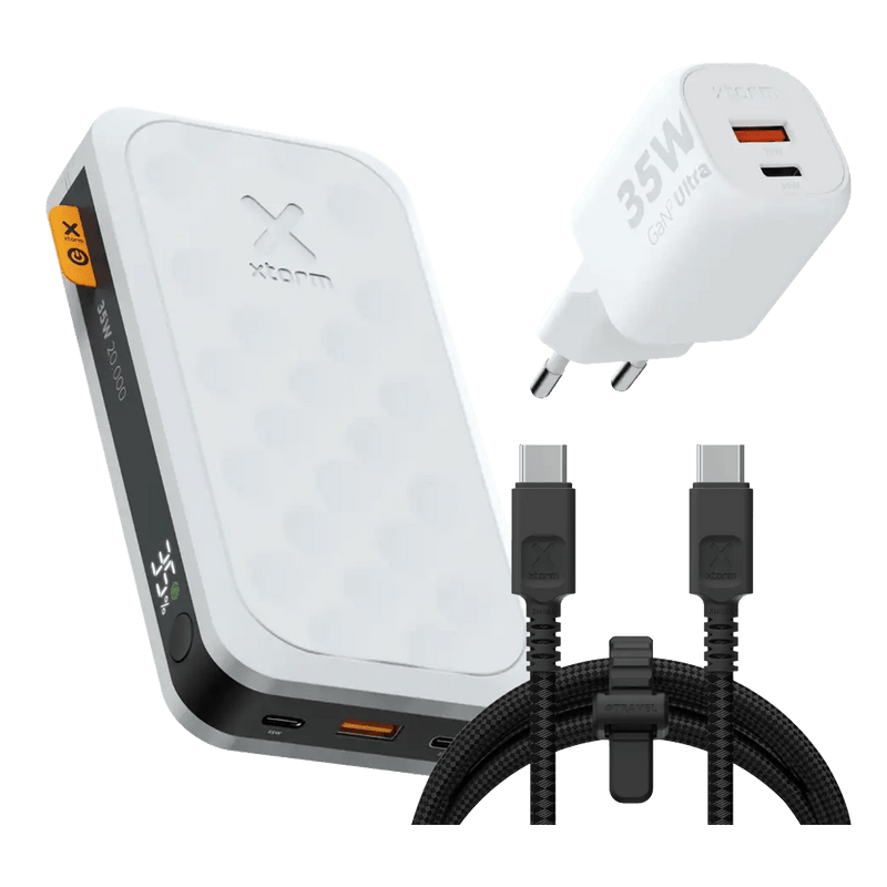 FS5 Snellaad Bundel - 20.000 mAh - Dusk White - Xtorm NL