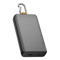 Go2 Powerbank 20W - 10.000 mAh met Solar en Lamp - Charcoal Black - Xtorm NL