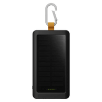 Go2 Powerbank 20W - 10.000 mAh met Solar en Lamp - Charcoal Black - Xtorm NL