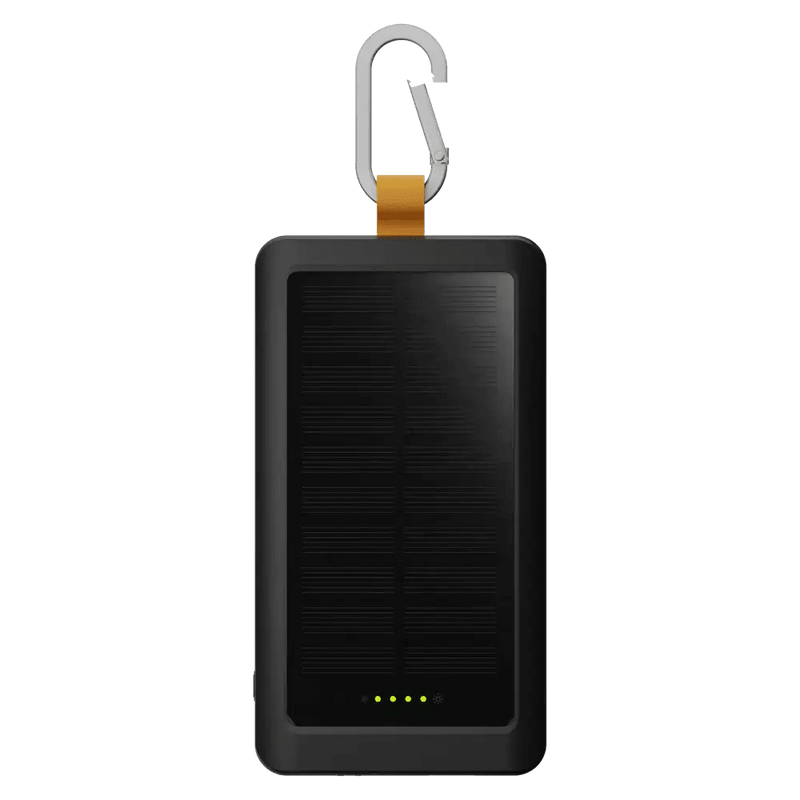 Go2 Powerbank 20W - 10.000 mAh met Solar en Lamp - Charcoal Black - Xtorm NL