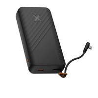 Go2 Powerbank 30W - 20.000 mAh - Ingebouwde USB-C Kabel - Charcoal Black - Xtorm NL