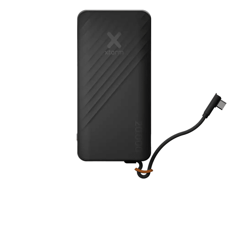 Go2 Powerbank 30W - 20.000 mAh - Ingebouwde USB-C Kabel - Charcoal Black - Xtorm NL