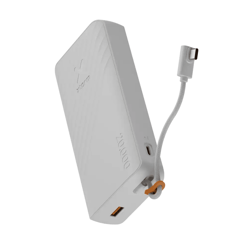 Go2 Powerbank 30W - 20.000 mAh - Ingebouwde USB-C Kabel - Ice - Xtorm NL