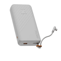 Go2 Powerbank 30W - 20.000 mAh - Ingebouwde USB-C Kabel - Ice - Xtorm NL