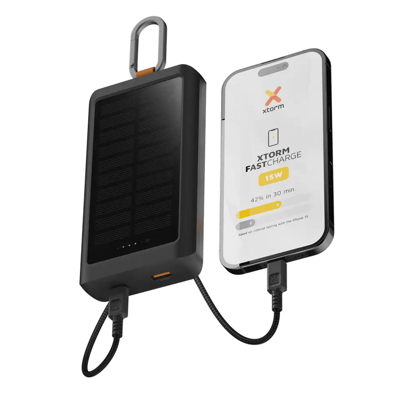 Go2 Powerbank Zonnepaneel en Zaklamp 10.000 mAh - 15W - Xtorm NL