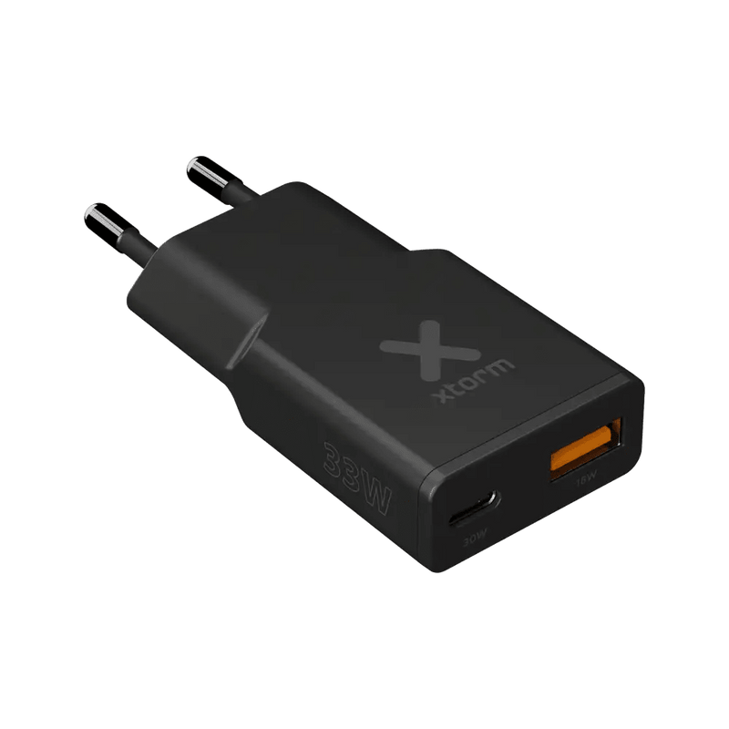Go2 SlimLine Oplader 33W - USB-C & USB-A - Charcoal Black - Xtorm NL