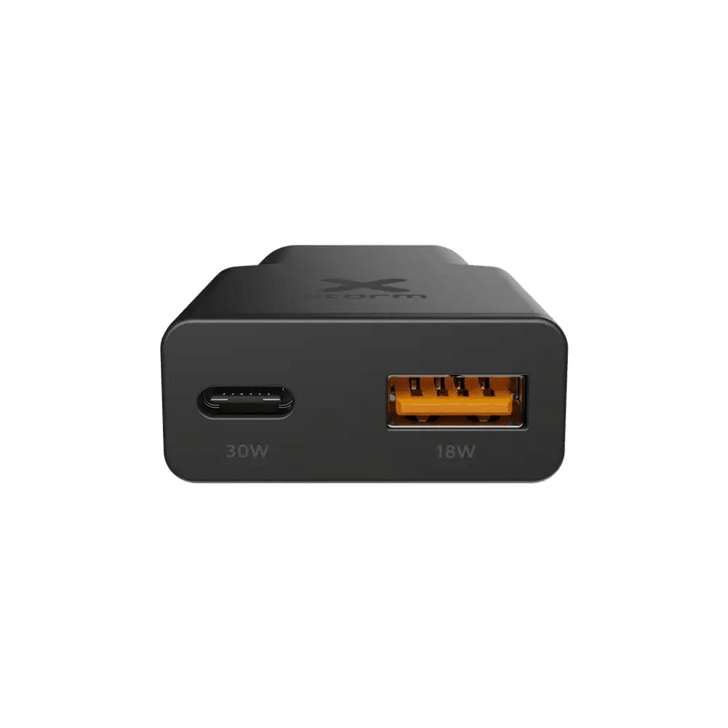 Go2 SlimLine Oplader 33W - USB-C & USB-A - Charcoal Black - Xtorm NL