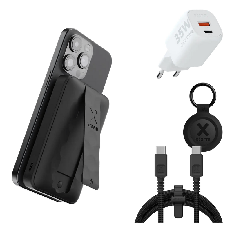 FS5 Magnetische Reis Bundel 10.000 mAh met snellader, kabel en TravelTag