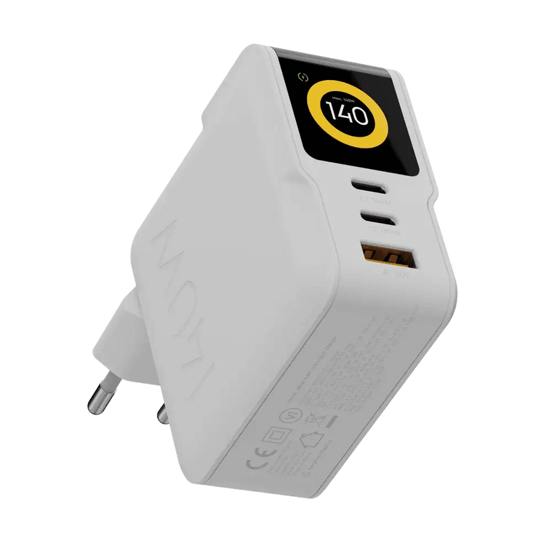 NextGen 140W Laptop Snellader - 3 poorten (2x USB-C PD + USB-A) - Dusk White - Xtorm NL