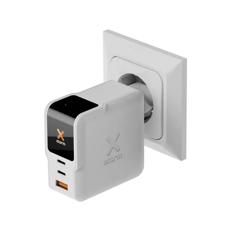 NextGen 140W Laptop Snellader - 3 poorten (2x USB-C PD + USB-A) - Dusk White - Xtorm NL