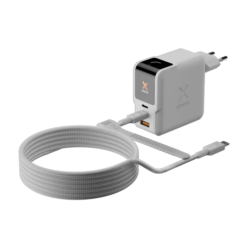 NextGen 140W Laptop Snellader - 3 poorten (2x USB-C PD + USB-A) - Dusk White - Xtorm NL