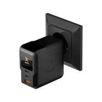 NextGen 140W Laptop Snellader - 3 poorten (2x USB-C PD + USB-A) - Midnight Black - Xtorm NL