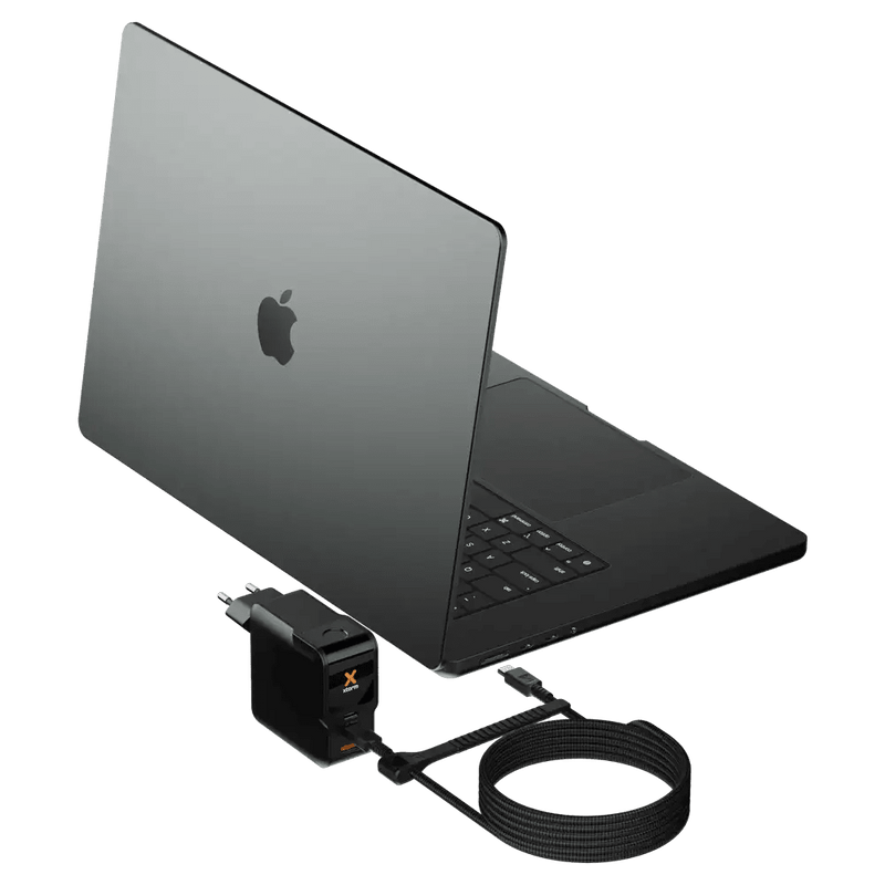 NextGen 140W Laptop Snellader - 3 poorten (2x USB-C PD + USB-A) - Midnight Black - Xtorm NL