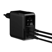 NextGen 140W Laptop Snellader - 3 poorten (2x USB-C PD + USB-A) - Midnight Black - Xtorm NL
