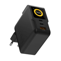 NextGen 140W Laptop Snellader - 3 poorten (2x USB-C PD + USB-A) - Midnight Black - Xtorm NL