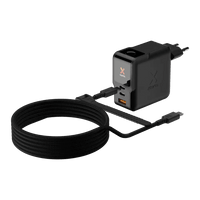 NextGen 140W Laptop Snellader - 3 poorten (2x USB-C PD + USB-A) - Midnight Black - Xtorm NL